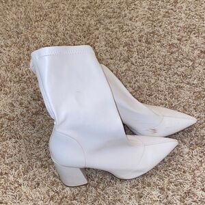 Nasty Gal Chic White Heeled Boots